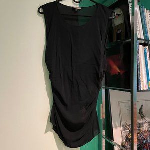 Rozae Nichols Black Ruched Tank